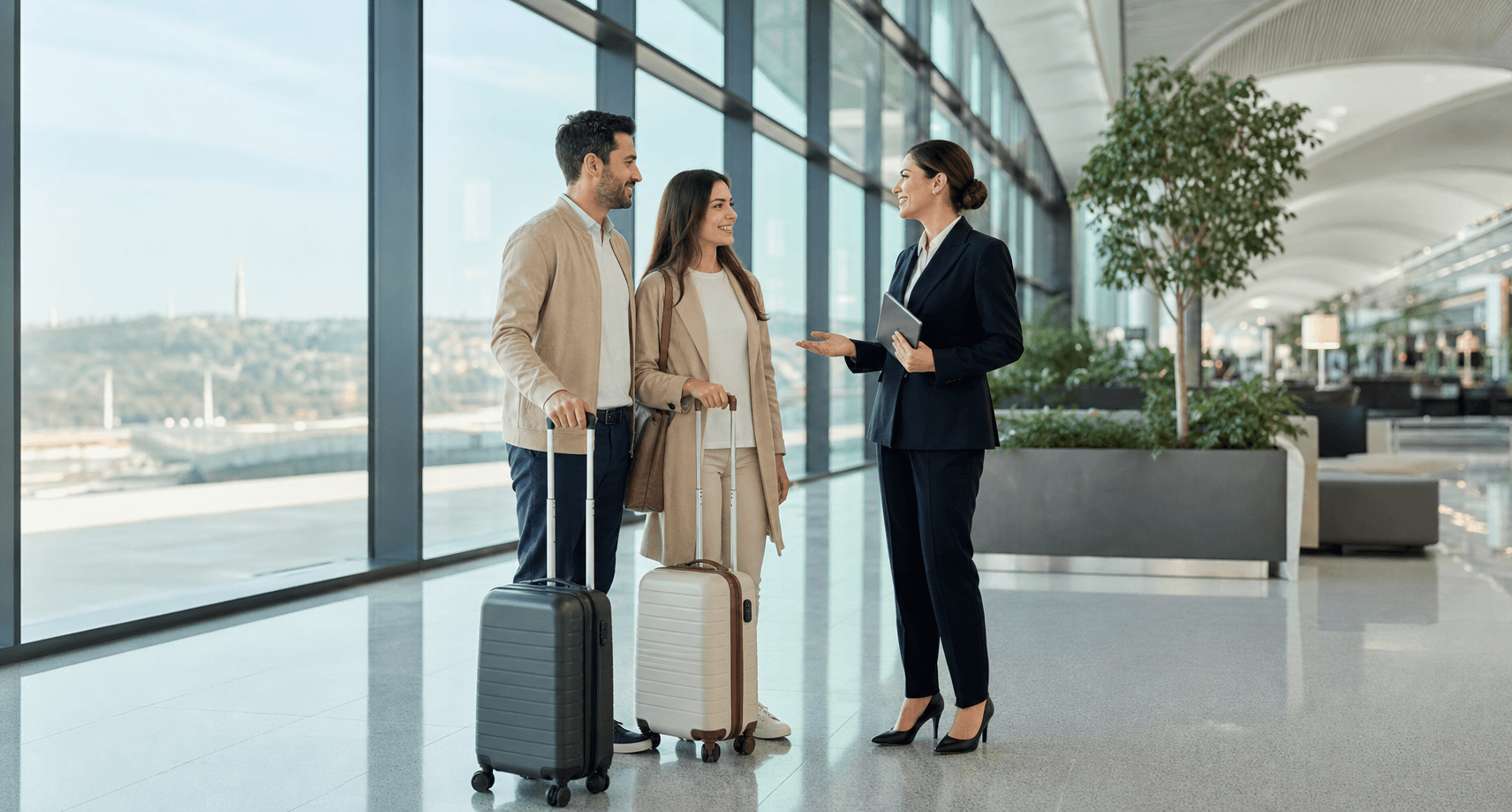 International patient arrival scene in Istanbul for medical travel planning